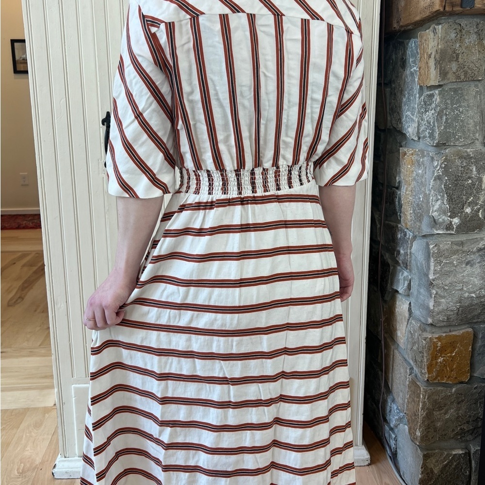 Maje Romala Rayure Stripe Shirt Dress size 4 - Picture 3 of 5
